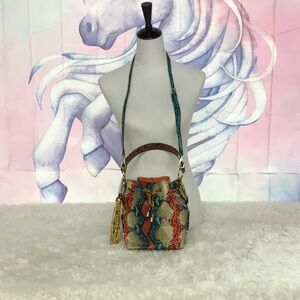 Vegan leather bucket bag